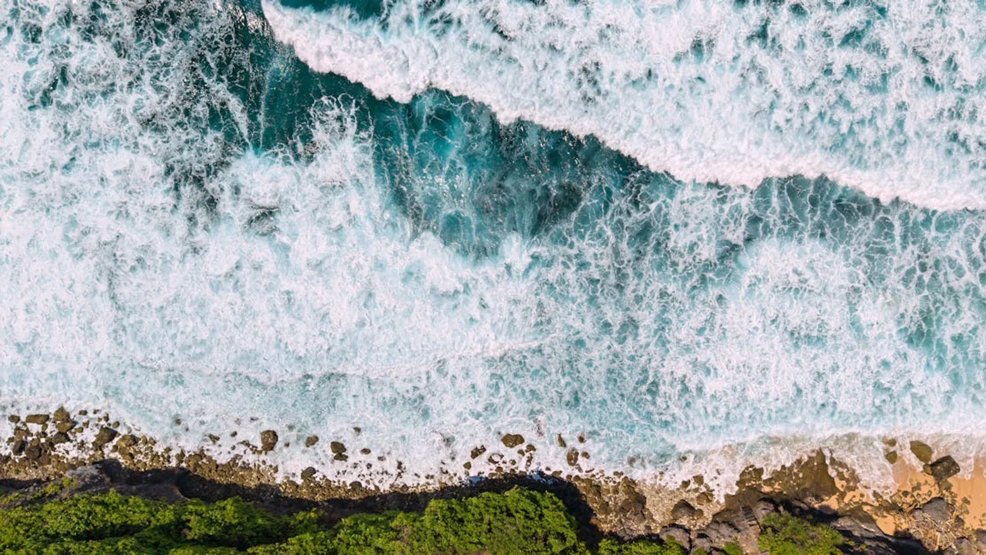 Pantai selatan Jawa · ilustrasi zona megathrust